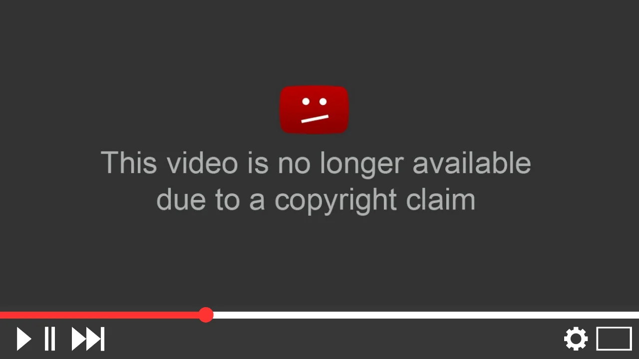 اخطار کپی رایت در یوتیوب