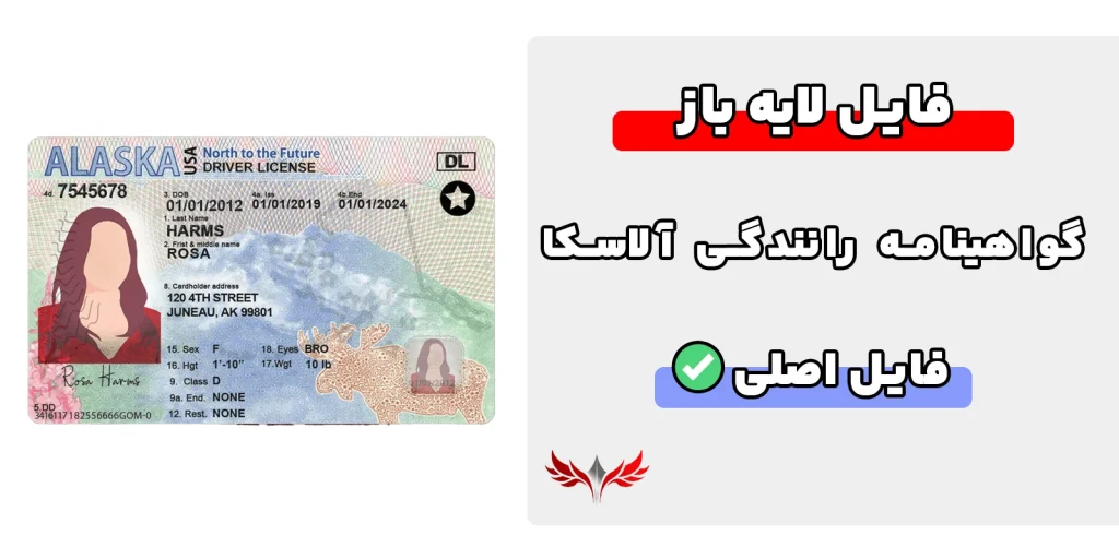 گواهینامه رانندگی آلاسکا لایه باز