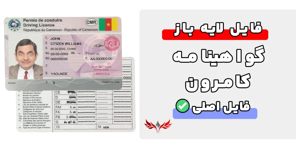 گواهینامه رانندگی کامرون لایه باز